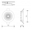 UMA R LED 18W Stropní podhledové bodové svítidlo, výklopné +-20°, těleso hliník, povrch bílá, LED 18W, 1440lm, neutrální 4000K, vyzař úhel 90°, Ra80, 230V, IP20, rozměry d=155mm, h=33mm náhled 6