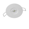 SECURS vestavné LED 3W ZÁLOHA 3H ANTIPANIC Stropní, vestavné nouzové svítidlo, plast bílá, charakteristika ANTIPANIC, LED 3W, 300lm, denní 6000K, záloha 3h, 230V, zvýšené krytí IP44, d=95mm, h=35mm, nouz modul 207x23x43mm náhled 1