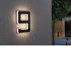 LED House number Venkovní nástěnné svítidlo - číslo 9, těleso nerez a plast, povrch černá, LED 0,2W, 6lm, teplá 3000K, napájení solární panel, baterie, výdrž 8 hod, 230V, IP44, tř.3, rozměry 230x160x32mm. náhled 3