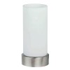 Stolní lampa VÝPRODEJ Stolní lampa, základna kov, povrch chrom, difuzor opálové sklo, pro žárovku 1x40W, E14, 230V, IP20, d=110mm, h=240mm, s dotyk.vypínačem náhled 1