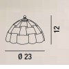 BORNA LM Stínítko svítidla, materiál sklo barevné, rozměry: d=230mm, h=120mm. náhled 2