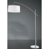 AROLSEN Stojací lampa, těleso kov, povrch chorm lesk, stínítiko textil bílá, pro žárovku 1x60W, E27, 230V, IP20, rozměry d=450mm, h=2000mm, vč vypínače na tělese. náhled 1