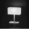 BELZIG TL Stolní lampa, materiál kov, povrch chrom lesk, stínítko textil bílá, pro žárovku 1x40W, E14, 230V, IP20, 250x290x105mm. náhled 1