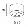 DURHEM II Stropní rozbočovací krytka pro 5 kabelů, pro napájení svítidel, těleso kov, povrch černá, d=120mm, h=50mm. náhled 6