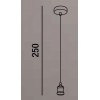 ELSTER Závěsný kabel s objímkou, materiál kov, povrch leštěná mosaz, pro žárovku 1x40W, E27, 230V, IP20, rozměry l=2500mm, lze zkrátit. náhled 4