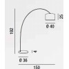 FREIEN Stojací lampa, těleso kov, povrch černá mat, stínítko textil černá, pro žárovku 1x40W, E27, 230V, IP20, rozměry d=400mm, h=1920mm, vč vypínače na tělese. náhled 3