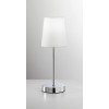 LIPS Stolní lampa, těleso kov, povrch chrom lesk, stínítiko textil bílá, pro žárovku 1x40W, E27, 230V, IP20, rozměry d=130mm, h=370mm. náhled 1