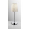 LIPS Stolní lampa, těleso kov, povrch chrom lesk, stínítiko textil šedá, pro žárovku 1x40W, E27, 230V, IP20, rozměry d=130mm, h=370mm. náhled 3