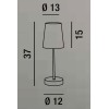 LIPS Stolní lampa, těleso kov, povrch chrom lesk, stínítiko textil bílá, pro žárovku 1x40W, E27, 230V, IP20, rozměry d=130mm, h=370mm. náhled 4