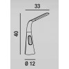 LOBEN Stolní lampa, nastavitelný směr svícení, těleso plast, povrch bílá, LED 10W, teplá 3000K, 700lm, stmívatelné, 230V, IP20, rozměry 400x330mm, ventilátor. náhled 2