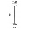 MUNSTER Stojací lampa, nastavitelný směr svícení, těleso kov, povrch černá mat, difuzor plast opál, LED 30W, 2100lm, teplá 3000K, stmívatelné, 230V, IP20, rozměry 270x270mm, h=1830mm, vč vypínače na tělese. náhled 3