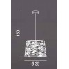 SODEN Závěsné svítidlo, základna kov, stínítko kov, povrch bílá, pro žárovku 1x60W, E27, 230V, IP20, rozměry d=350mm, vč závěs kabelu h=1500mm, lze zkrátit. náhled 3