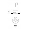 BARGTEH R Stropní vestavné svítidlo, těleso kov, povrch bílá mat, pro žárovku 1X35W, GU10, 230V, IP20, rozměry d=85mm, h=30mm. náhled 3