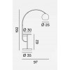 ZNOKA FL 1x60W E27 Stojací lampa, nast. směr svícení, základna a stůl černý mramor, těleso kov, povrch broušená mosaz, pro žárovku 1x60W, E27, 230V, IP20, tř.2, rozměry d=250mm, h=1920mm. náhled 2