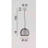 ZUK HL I 1x40W E27 Závěsné svítidlo, základna kov, povrch bílá, stínítko sádra bílá, pro žárovku 1x40W, E27, 230V, IP20, tř.1, rozměry d=230mm, h=180mm, vč závěs kabelu s bílým textil úpletem l=1300mm, lze zkr. náhled 2
