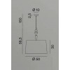 MIN HL 1x40W E27 Závěsné svítidlo, těleso kov povrch broušená mosaz s keramickými prvky, stínítko textil bílá, pro žárovku 1x40W, E27, 230V, IP20, tř.1, rozměry d=500mm, h=300mm, vč závěs kabelu l=1500mm, lze zkr. náhled 2