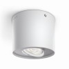 PHASE LED 5W Stropní, přisazené, bodové svítidlo, výklopné +-20°, těleso kov, povrch bílá + hliník šedostříbrná, LED 1x4,5W, teplá 3000K, 500lm, Ra80, stmívatelné RC, 230V, IP20, d=102mm, h=80mm náhled 1