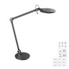 TORES 10W Stolní lampa, 2 ramena, nastav směr svícení, těleso kov a plast, povrch černá, LED 10W, 500lm, přepín teplota CCT teplá 3000K, neutrální 4500K, denní 6300K, stmív, 230V, IP20, tř.3, 540x670mm náhled 2