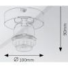 BOTTOM Stropní svítidlo, těleso kov, povrch chrom lesk, pro žárovku 1x60W, E27, 230V, IP20, tř.1. rozměry d=100mm h=90mm náhled 2