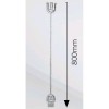 LIPON SHORT 1x60W E27 Závěsný kabel s objímkou, těleso plast, povrch chrom lesk, pro žárovku 1x60W, E27, 230V, IP20, tř.1. rozměry závěsný kabel transparentní h=500mm, lze zkrátit náhled 3