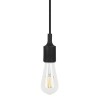 ROXY Závěsný kabel s objímkou, těleso silikon, povrch černá, pro žárovku 1x60W, E27, 230V, IP20, tř.1. rozměry d=80mm, včetně závěsného kabelu s textilním úpletem h=1500mm, lze zkrátit náhled 2