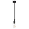 ROXY Závěsný kabel s objímkou, těleso silikon, povrch černá, pro žárovku 1x60W, E27, 230V, IP20, tř.1. rozměry d=80mm, včetně závěsného kabelu s textilním úpletem h=1500mm, lze zkrátit náhled 1