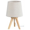 LYCHEE Stolní lampa, těleso dřevo světlé, stínítko textil bílá, pro žárovku 1x25W, E14, 230V, IP20, tř.2, rozměry d=140mm, h=230mm. náhled 1