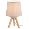 LYCHEE Stolní lampa, těleso dřevo světlé, stínítko textil černá, pro žárovku 1x25W, E14, 230V, IP20, tř.2, rozměry d=140mm, h=230mm. náhled 3