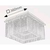 RELATA SQUARE LED 1x21W Stropní přisazené svítidlo, základna kov, povrch chrom lesk, difuzor plast mat s křišťálovými ověsy, LED 1x21W, neutrál 4000K, 1750lm, 230V, IP20, tř.1. rozměry 360x360x170mm náhled 2