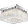 RELATA SQUARE LED 1x18W Stropní přisazené svítidlo, základna kov, povrch chrom lesk, difuzor sklo mat s křišťálovými ověsy, LED 1x18W, neutrál 4000K, 1550lm, 230V, IP20, tř.1. rozměry 300x300x170mm náhled 1