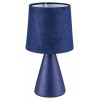 NALANI Stolní lampa, těleso keramika modrá, stínítko textil modrá, pro žárovku 1x40W, E14, 230V, IP20, tř.2, rozměry d=130mm, h=250mm. náhled 1