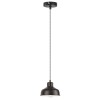 NAMERTO PENDANT 1x60W E27 VÝPRODEJ Závěsné svítidlo, základna kov, stínítko kov, povrch lak černá mat, pro žárovku 1x60W, E27, 230V, IP20, tř.1. rozměry d=180mm, vč. závěsného kabelu s textilním úpletem l=1150mm, lze zkráti náhled 3