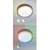 DRANCUN 24W, CCT, RGB Stropní svítidlo, základna kov, povrch hnědá, difuzor plast opál, LED 24W, přepín. Teplota CCT teplá 3000K, neutrální 4000K, denní 6000K, 2000lm, stmív, RGB, 230V, IP20, tř.1, d=410mm, h=100mm. náhled 2