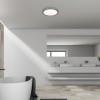 TRIPARTITA R Stropní přisazené svítidlo, kruhové, těleso plast stříbrná, difuzor plast opál, LED 15W, neutrální 4000K, 1500lm, ,230V, do koupelny IP44, tř.2, rozměry d=280mm, h=28mm. náhled 4