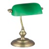 BANK Stolní lampa, těleso kov, povrch bronz mat, difuzor sklo zelená, pro žárovku 1x60W, E27, 230V, IP20, tř.1. 1 rameno, rozměry w=270mm h=330mm náhled 1