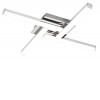 SALERNO PL II 24W, IP44 Stropní svítidlo,  těleso kov, povrch chrom lesk, difusor plast opál, LED 4x6W, 4x550lm, neutrální 4000K, 230V, IP44, tř.1. rozměry l=610mm náhled 1