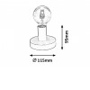 BOWIE Stolní lampa s objímkou, těleso kov, povrch černá, pro žárovku 1x60W, E27, 230V, IP20, tř.2, rozměry d=115mm, h=95mm. náhled 3