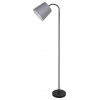 GODRIC Stojací lampa, těleso kov, povrch černá, stínítko textil šedá/černá, pro žárovku 1x25W, E27, 230V, IP20, tř.2, rozměry d=220mm, h=1410mm, vypínač na kabelu. náhled 2