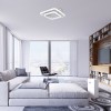 FANDRAL Stropní přisazené svítidlo, těleso kov, povrch chrom, difuzor plast opál, LED 33W, neutrální 4000K, 2870lm, 230V, IP20, tř.2, rozměry 350x80x310mm. náhled 3