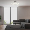 IRELIA Stropní přisazené svítidlo, těleso kov, povrch chrom, difuzor plast opál, LED 23W, neutrální 4000K, 2200lm, 230V, IP20, tř.1, rozměry 435x180mm. náhled 4