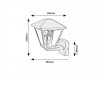 PARAVENTO Nástěnné venkovní svítidlo, těleso kov, povrch černá, krycí sklo čiré, pro žárovku 1x40W, E27, 230V, IP44, tř.1, rozměry 160x220x195mm. náhled 2