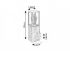 GLYCY WL 1x60W, E27, IP44 Nástěnné venkovní svítidlo, těleso kov, dekor dřevo dub, krycí sklo čiré, pro žárovku 1x60W, E27, 230V, IP44, tř.1, rozměry 90x90mm, h=310mm. náhled 3