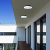 AURICO R 24W, IP54 Stropní venkovní svítidlo, těleso plast černá, difuzor plast opál, LED 24W, neutrální 4000K, 2400lm, 230V, zvýš. krytí IP54, tř.2, rozměry d=280mm, h=50mm. náhled 4