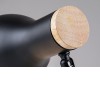 FERB Stolní lampa, základna dřevo světlé, těleso a stínítko kov, povrch černá, pro žárovku 1x25W, E14, Ra80, 230V, IP20, tř.2, rozměry d=110mm, h=430mm. náhled 3
