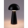 PERUS 3W, IP44,USB na baterie Stolní lampa na baterie, plast černá mat, dif plast opál, LED 3W, teplá 3000K, 130lm, stmív. dotykem, zvýš. krytí IP44, tř.3, rozměry d=160mm, h=290mm, nabíjení pomoc USB kabelu. náhled 2