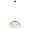 PLEVA 2x60W E27 Závěsné svítidlo, základna kov, povrch mosaz antická zašlá, difuzor sklo vitráž motiv mozaiky, pro žárovku 2x60W, E27, 230V, IP20, tř.1. rozměry d=400mm, včetně závěsu h=1000mm, lze zkrátit náhled 2