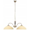 MYRCIA HL 2x60W, E27 Závěsné svítidlo, lustr, těleso kov, povrch bronz, stínítko sklo krémová, pro žárovku 2x60W, E27, 230V, IP20, tř.1, rozměry 690x270mm vč. závěs řetězu l=900mm, lze zkrátit. náhled 1