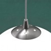 HADES 200mm Závěsné svítidlo, základna kov, povrch chrom broušený, difuzor sklo opál, pro žárovku 1x42W, E27, 230V, IP20, difuzor d=200mm, vč lankového závěsu h=1100mm, lze zkrátit náhled 2