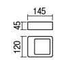 RADEON Nástěnné venkovní svítidlo, těleso kov, povrch tmavě šedá, difuzor sklo, LED 6W, 723lm, teplá 3000K, 230V, IP54, tř.1, Ra85, rozměry 145x45x120mm. náhled 3