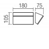 TOKYO Nástěnné venkovní svítidlo, těleso kov, povrch tmavě šedá, difuzor plast opál, LED 12W, 1416lm, teplá 3000K, 230V, IP54, tř.1, Ra82, rozměry 180x105x75mm. náhled 3